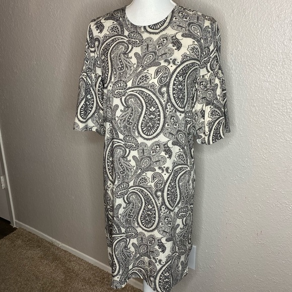paisley shift dress